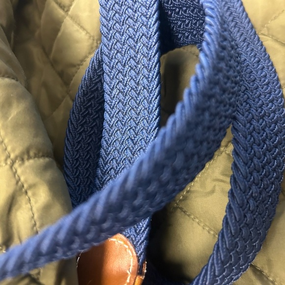 PS of Sweden size S NWOT Navy Blue and Brown Braided Belt with Gold Buckle - Picture 5 of 10